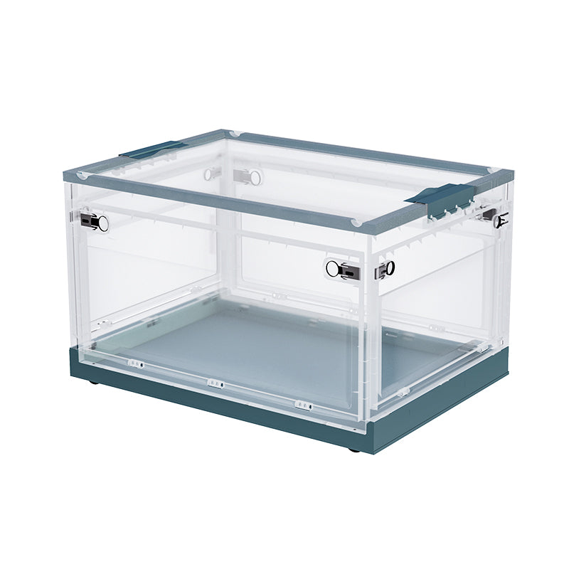 ANSENYA HOME 収納ボックス 5面開閉 折りたたみ コンテナ ボックス 衣装ケース 大容量 大型 透明 押し入れ収納ケース クリアボックス 蓋付き おもちゃ 衣類 折り畳み コンテナー プラスチック おしゃれ