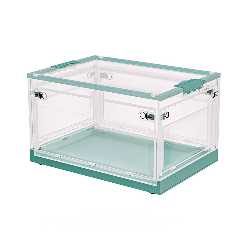 ANSENYA HOME 収納ボックス 5面開閉 折りたたみ コンテナ ボックス 衣装ケース 大容量 大型 透明 押し入れ収納ケース クリアボックス 蓋付き おもちゃ 衣類 折り畳み コンテナー プラスチック おしゃれ