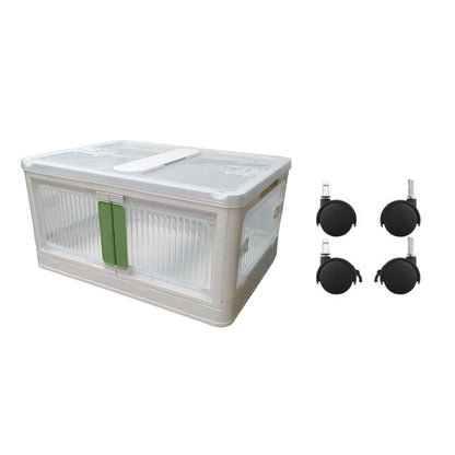 ANSENYA HOME 折りたたみ 収納ボックス 5面開閉 大容量 両開き 収納ケース 衣装ケース 折りたたみコンテナボックス 大型 押入れ収納 プラスチック コンテナ クリアボックス 蓋付き おしゃれ 衣類 布団 透明 幅51.5*奥行36*高さ30cm