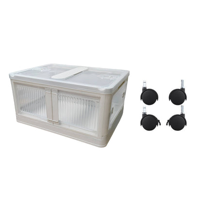 ANSENYA HOME 折りたたみ 収納ボックス 5面開閉 大容量 両開き 収納ケース 衣装ケース 折りたたみコンテナボックス 大型 押入れ収納 プラスチック コンテナ クリアボックス 蓋付き おしゃれ 衣類 布団 透明 幅51.5*奥行36*高さ30cm