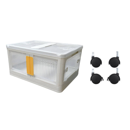 ANSENYA HOME 折りたたみ 収納ボックス 5面開閉 大容量 両開き 収納ケース 衣装ケース 折りたたみコンテナボックス 大型 押入れ収納 プラスチック コンテナ クリアボックス 蓋付き おしゃれ 衣類 布団 透明 幅51.5*奥行36*高さ30cm