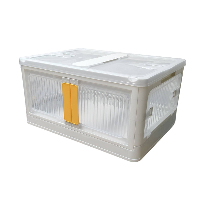 ANSENYA HOME 折りたたみ 収納ボックス 5面開閉 大容量 両開き 収納ケース 衣装ケース 折りたたみコンテナボックス 大型 押入れ収納 プラスチック コンテナ クリアボックス 蓋付き おしゃれ 衣類 布団 透明 幅51.5*奥行36*高さ30cm