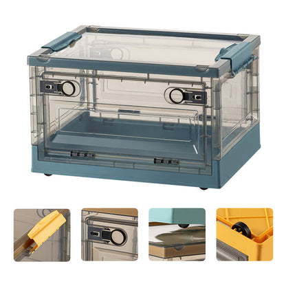 ANSENYA HOME 収納ボックス 折りたたみ 10色 5サイズ 1~5個組 前開き コンテナ ボックス 衣装ケース 大容量 大型 押し入れ 収納ケース クリアボックス 蓋付き おもちゃ 衣類 プレゼント プラスチック おしゃれ セット販売