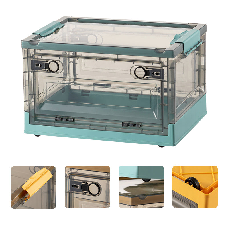 ANSENYA HOME 収納ボックス 折りたたみ 10色 5サイズ 1~5個組 前開き コンテナ ボックス 衣装ケース 大容量 大型 押し入れ 収納ケース クリアボックス 蓋付き おもちゃ 衣類 プレゼント プラスチック おしゃれ セット販売