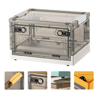 ANSENYA HOME 収納ボックス 折りたたみ 10色 5サイズ 1~5個組 前開き コンテナ ボックス 衣装ケース 大容量 大型 押し入れ 収納ケース クリアボックス 蓋付き おもちゃ 衣類 プレゼント プラスチック おしゃれ セット販売