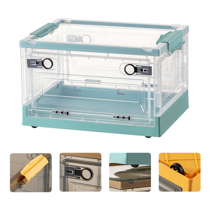 ANSENYA HOME 収納ボックス 折りたたみ 10色 5サイズ 1~5個組 前開き コンテナ ボックス 衣装ケース 大容量 大型 押し入れ 収納ケース クリアボックス 蓋付き おもちゃ 衣類 プレゼント プラスチック おしゃれ セット販売