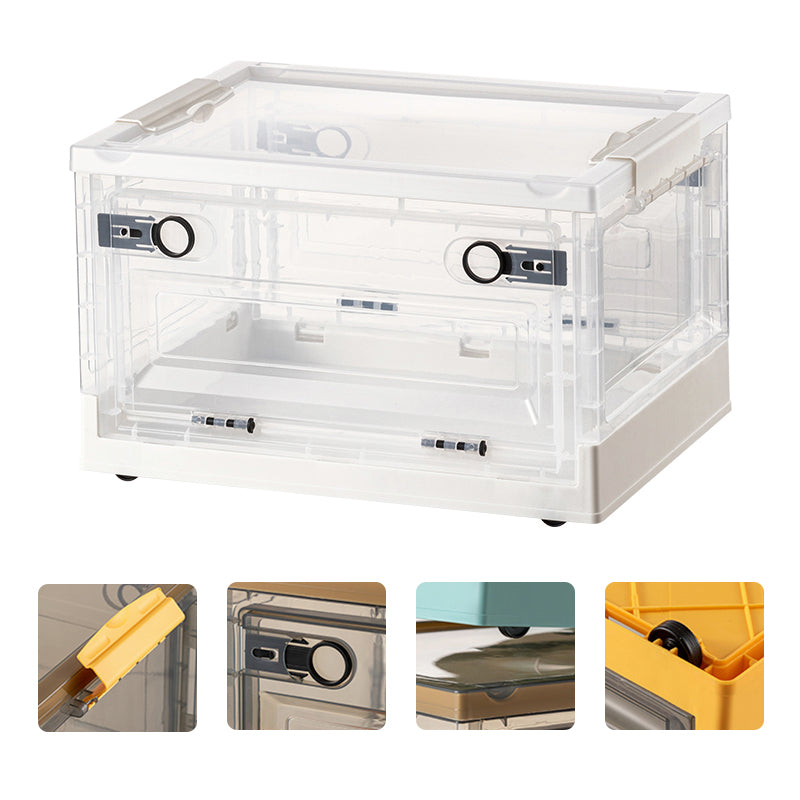 ANSENYA HOME 収納ボックス 折りたたみ 10色 5サイズ 1~5個組 前開き コンテナ ボックス 衣装ケース 大容量 大型 押し入れ 収納ケース クリアボックス 蓋付き おもちゃ 衣類 プレゼント プラスチック おしゃれ セット販売